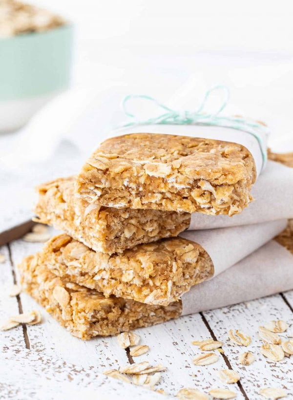 4-Ingredient No-Bake Peanut Butter Protein Bars 🥜