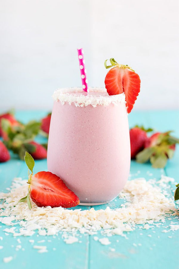 Strawberry Coconut Protein Shake 🍓🥥